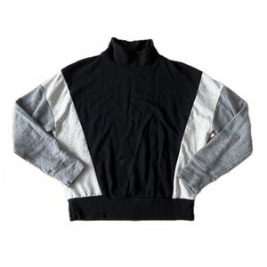 Sundry Mock Neck Color Block Sweater